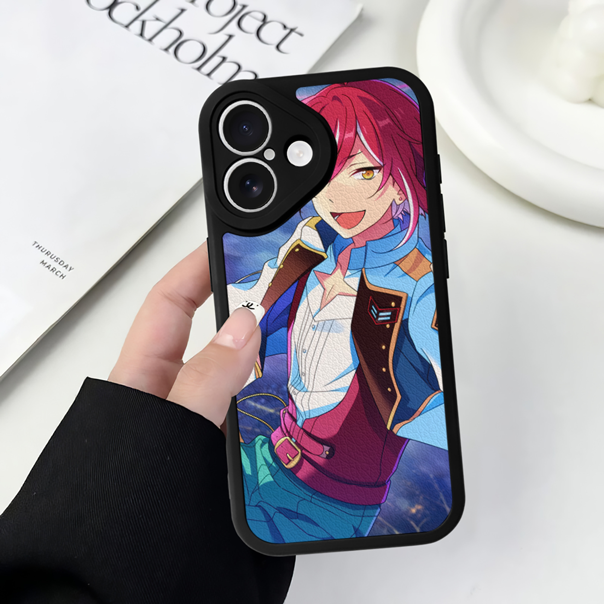 （画像用） あんさんぶるスターズ! Ensemble Stars 【iPhone 16シリーズ対応】シリコンスマホケース（レザー調） 材質：シリコン